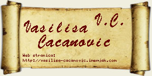 Vasilisa Cacanović vizit kartica
